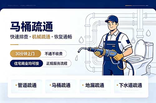 龙口马桶疏通